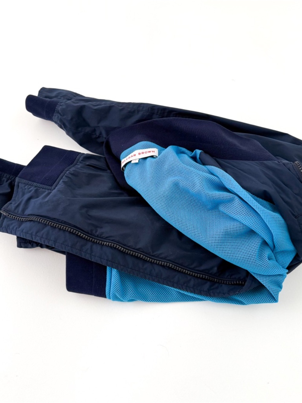 Orlebar Brown Windbreaker Bomber Jacket Spring Navy Blue Men's Size M - Picture 2 of 14